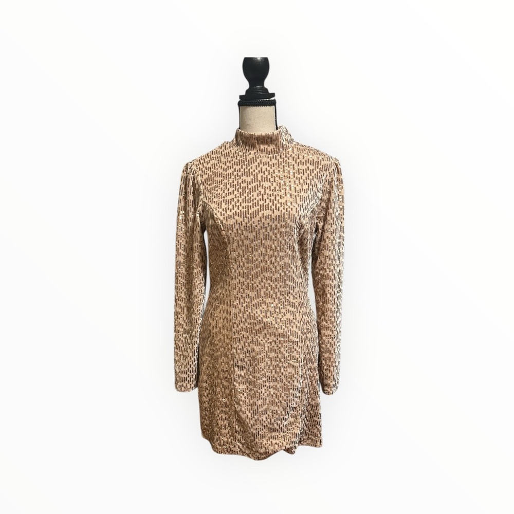 Francesca’s Velvet and Sequin Holiday Dress, size M